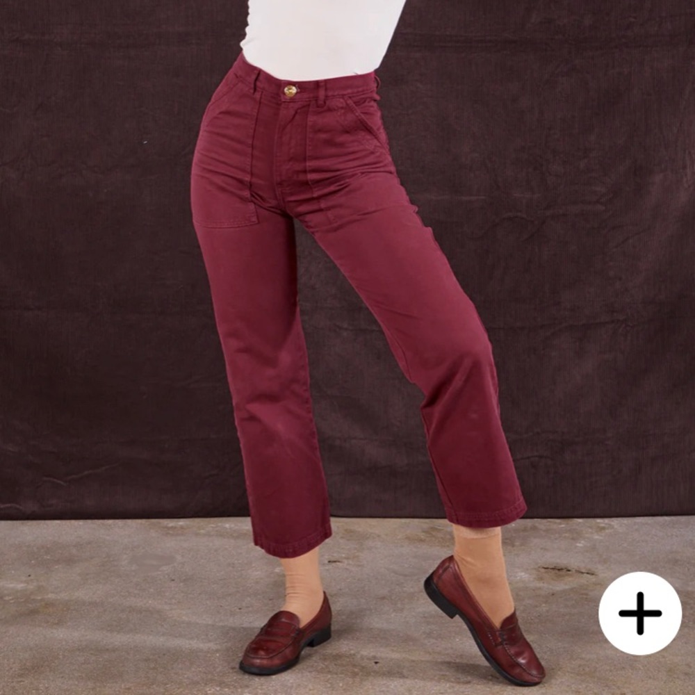 XXS Cranberry Red Work Pants Big Bud Press